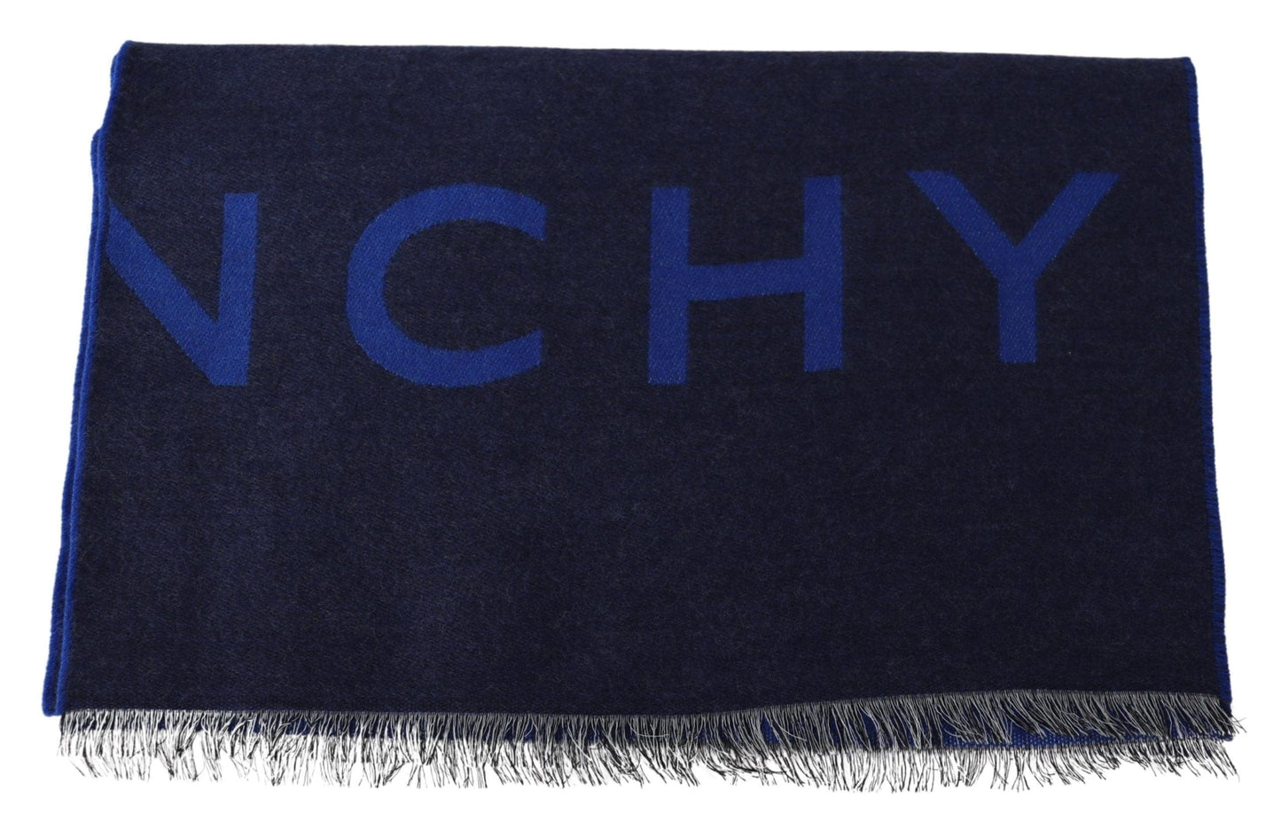 Blue Wool Unisex Winter Warm Scarf Wrap Shawl