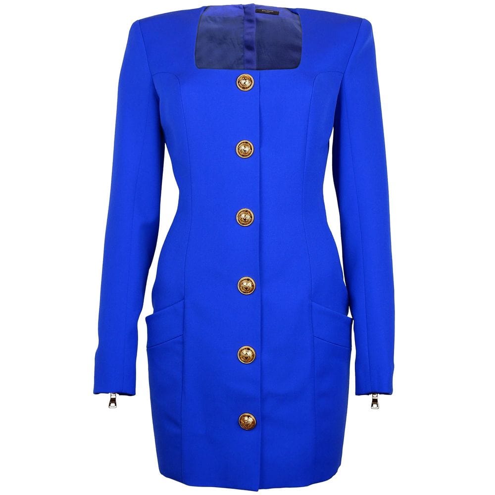 Blue Wool Dress