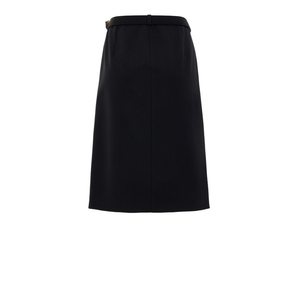 Black Wool Skirt