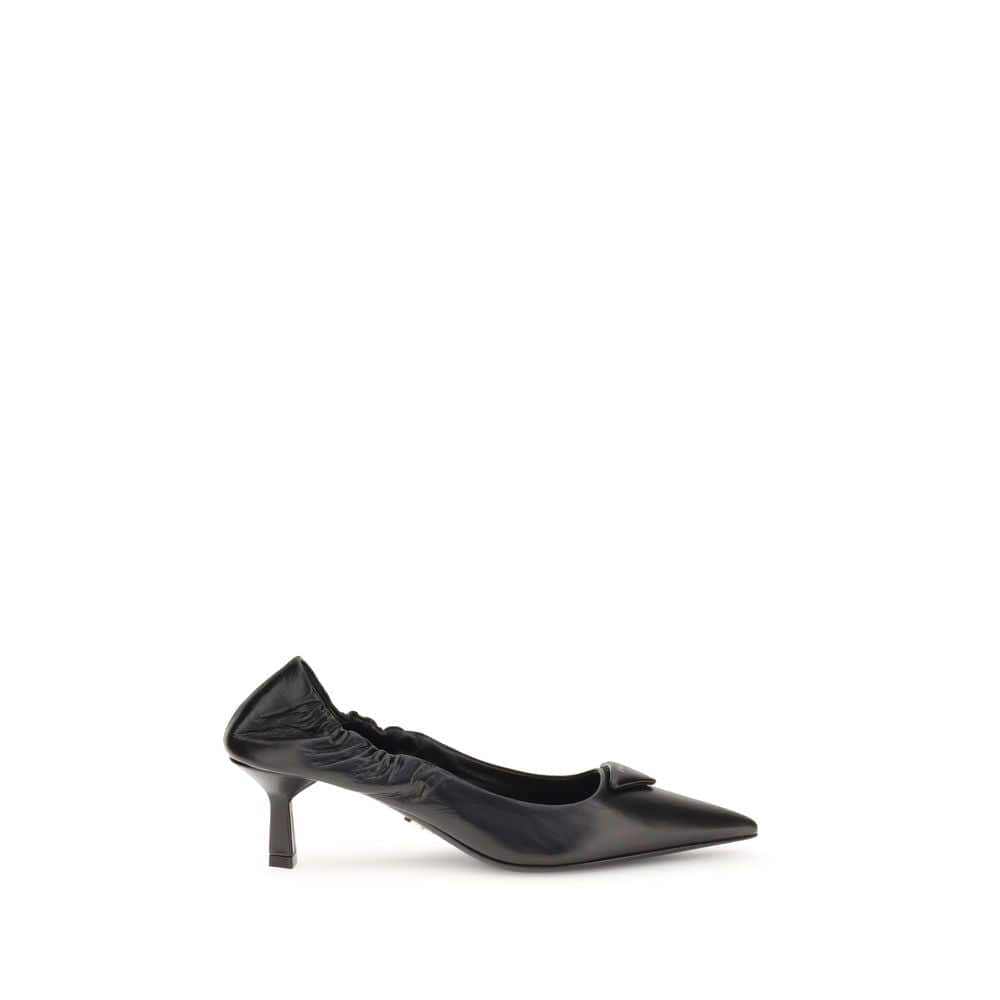 Leather logo Pumps