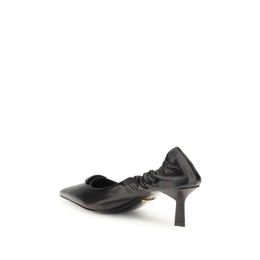 Leather logo Pumps