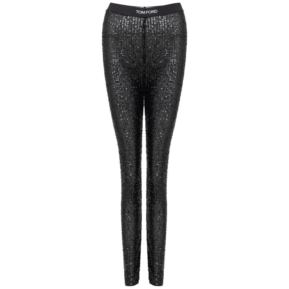 Black Polyester Joggers Workout Pant