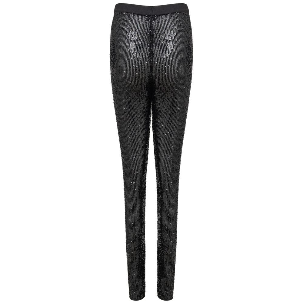 Black Polyester Joggers Workout Pant