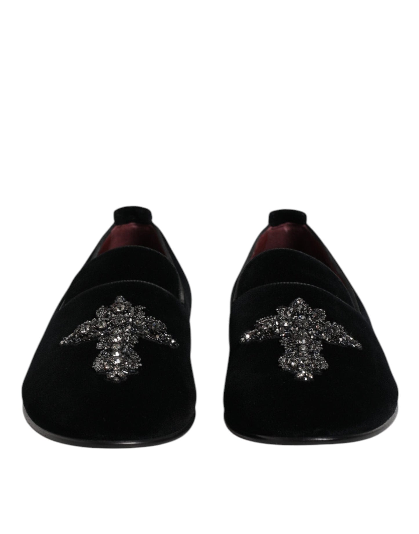 Black Suede Cross Slip On Loafers Dress Shoes