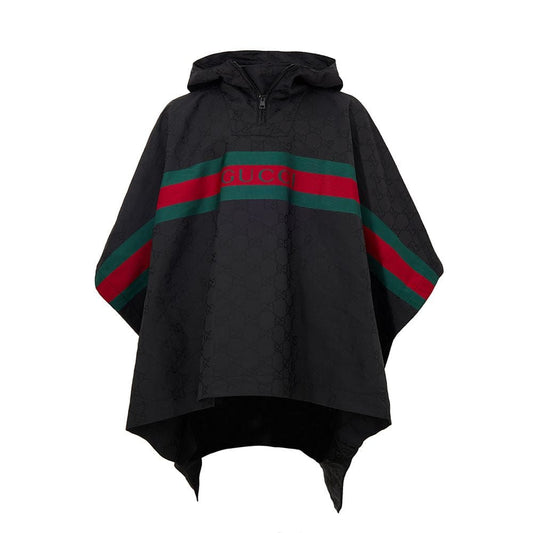 Black Polyester Trench Coat