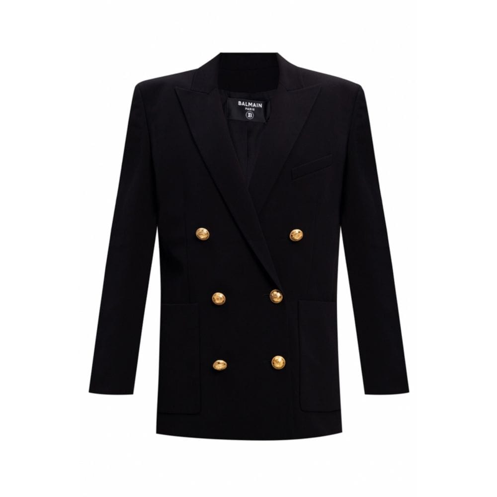 Black Viscose Women Blazer