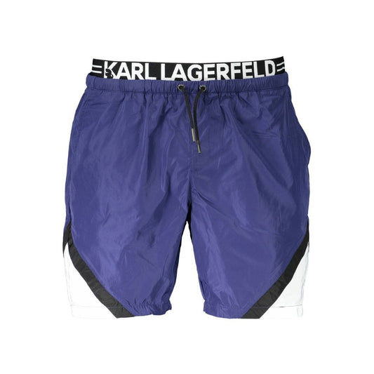 Blue Polyester Swimwear