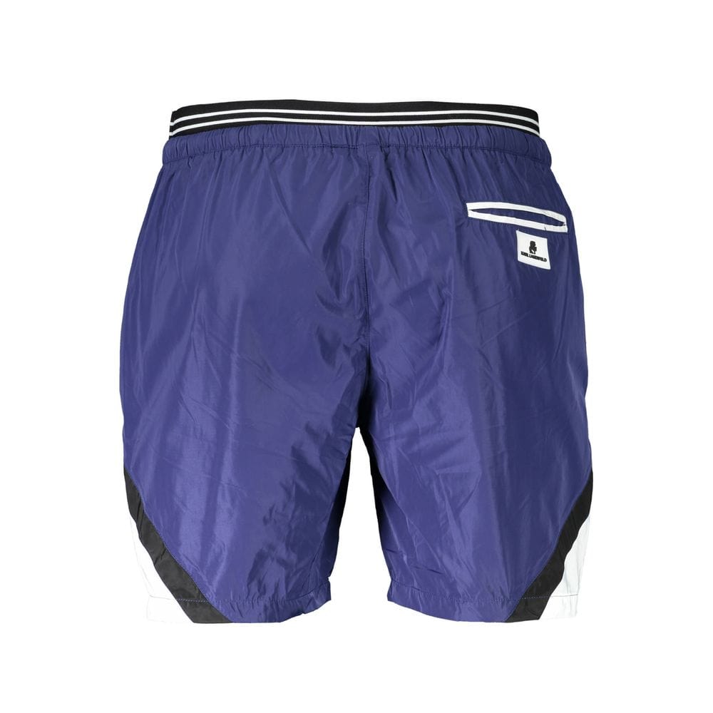 Blue Polyester Swimwear