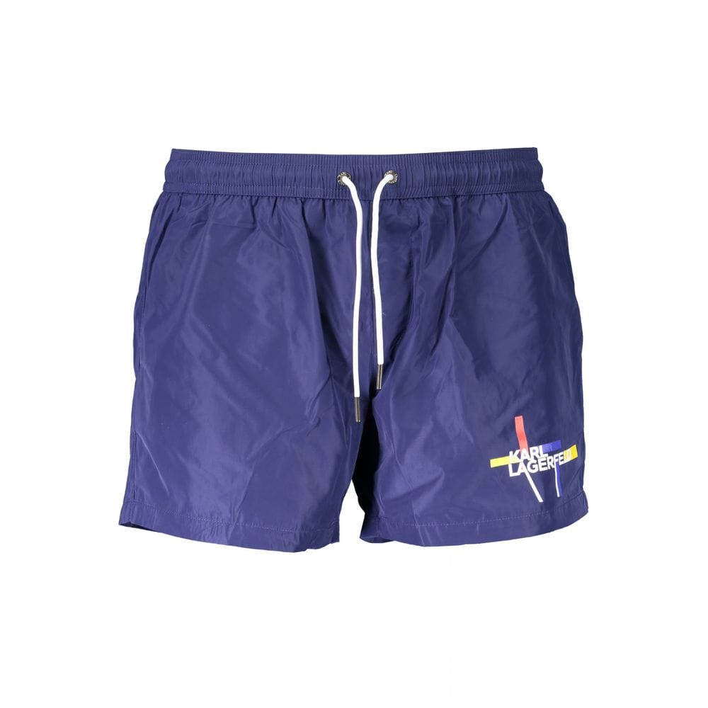 Blue Polyester Swimwear